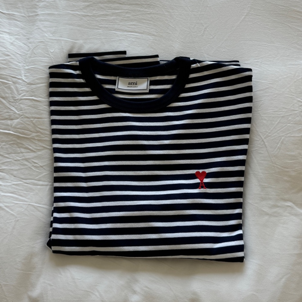 Ami Paris Striped Long Sleeve